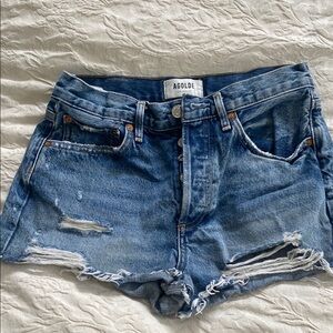 AGOLDE Women's Blue Denim Shorts